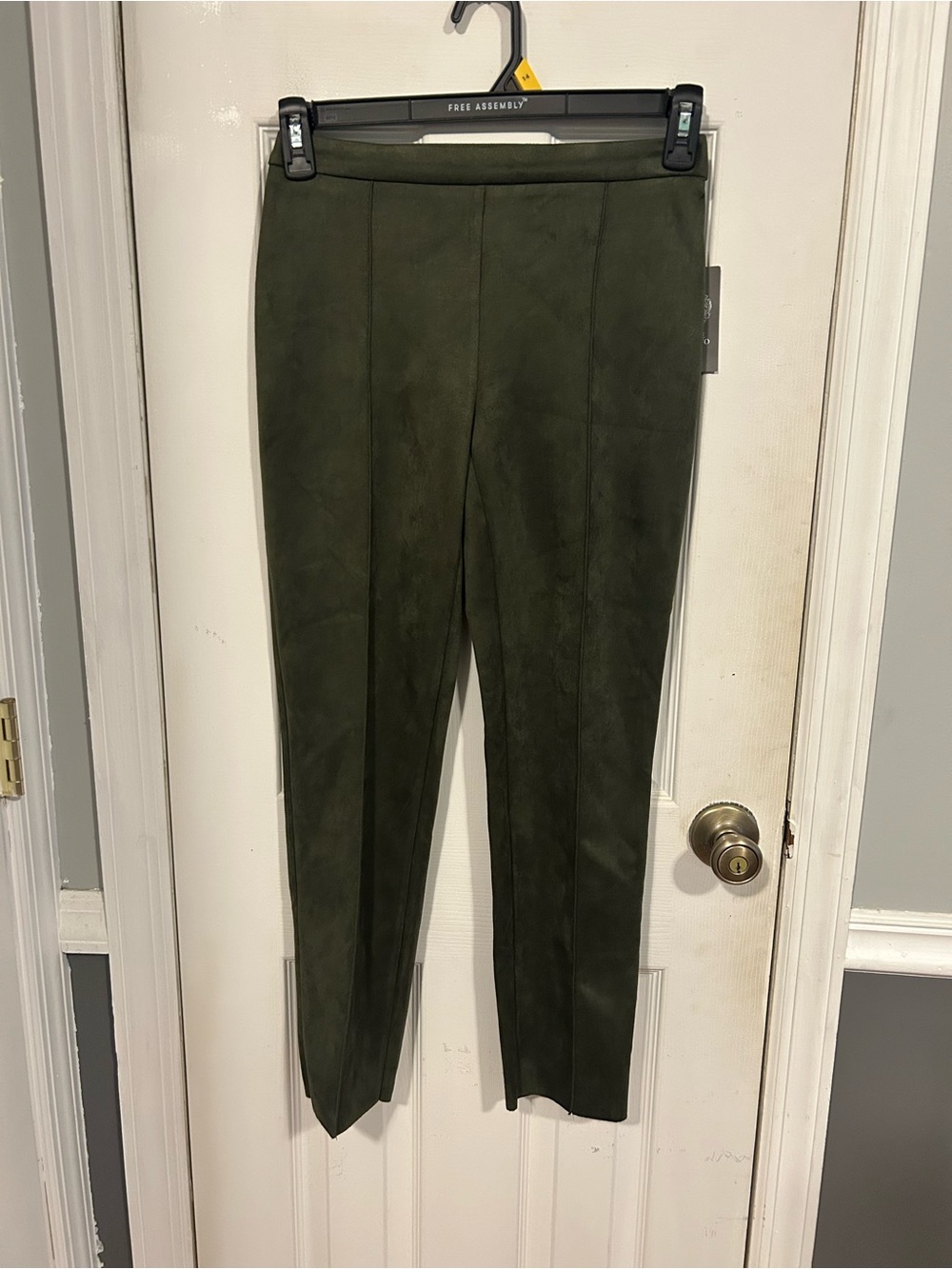 NWT Vince Camuto Olive Green Faux Suede Pants